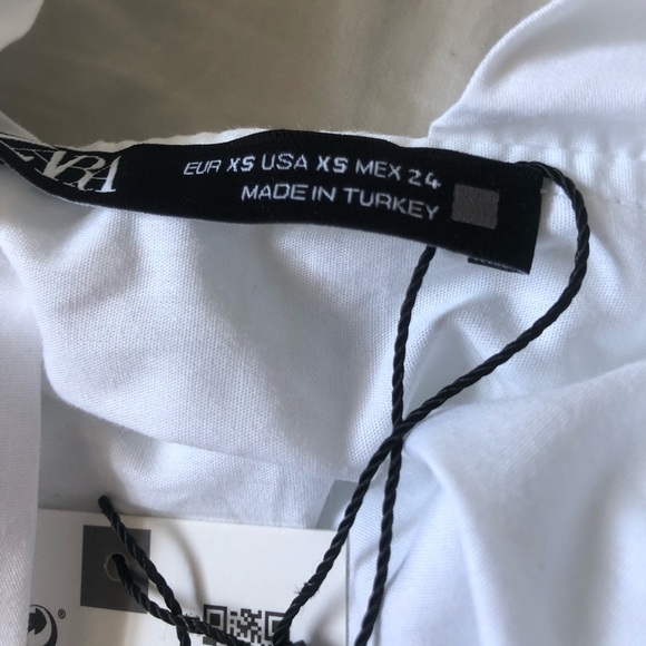 Zara - RUFFLED POPLIN TOP XS - Picture 3 of 4